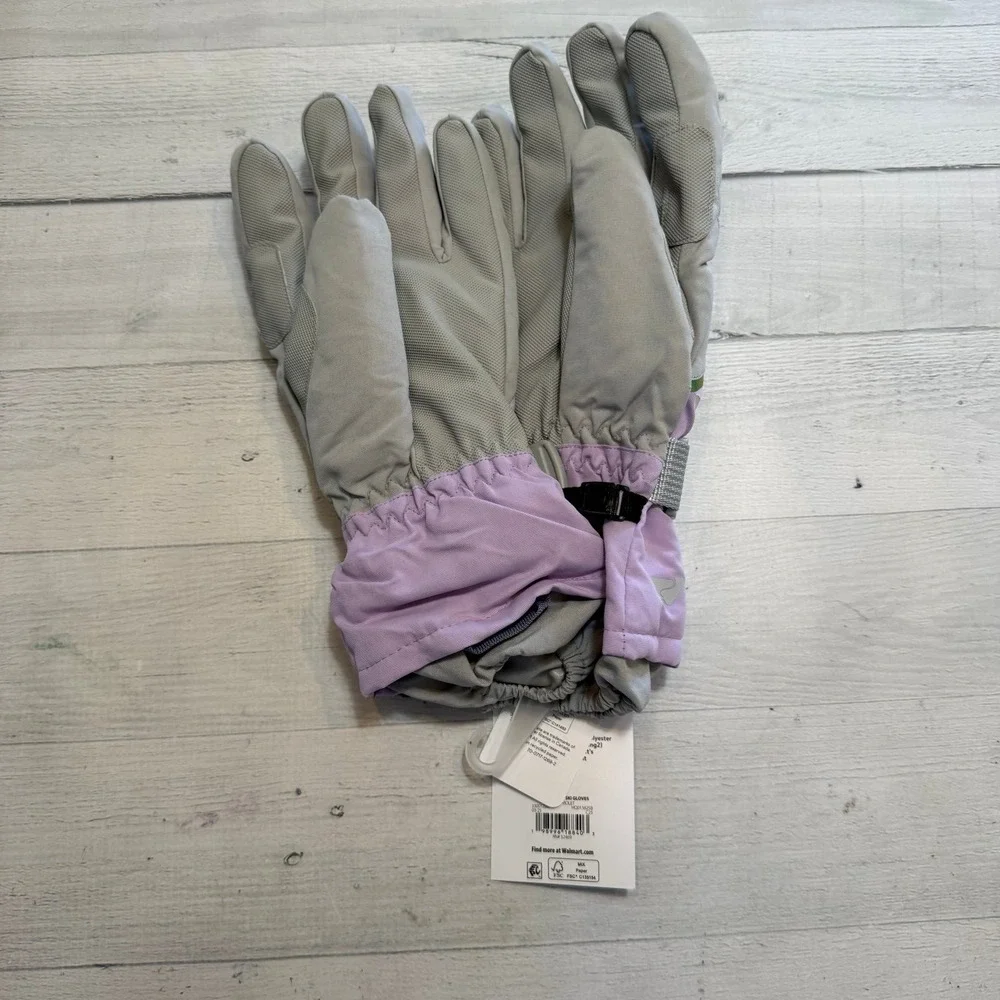 Ozark‎ trail girls light purple technical ski gloves L/XL NEW